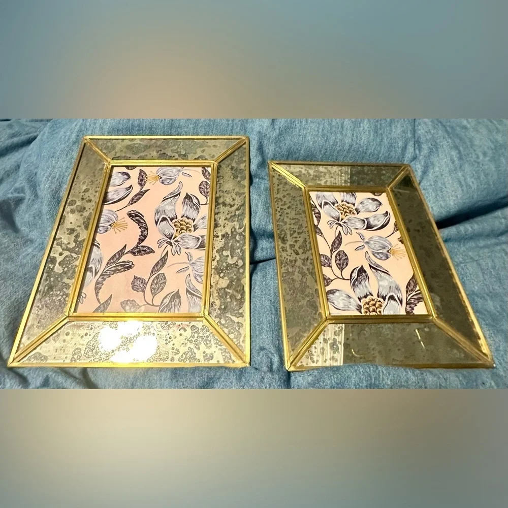 Anthropologie Mercury Glass Frames NWT Set of 2 4x6 5x7